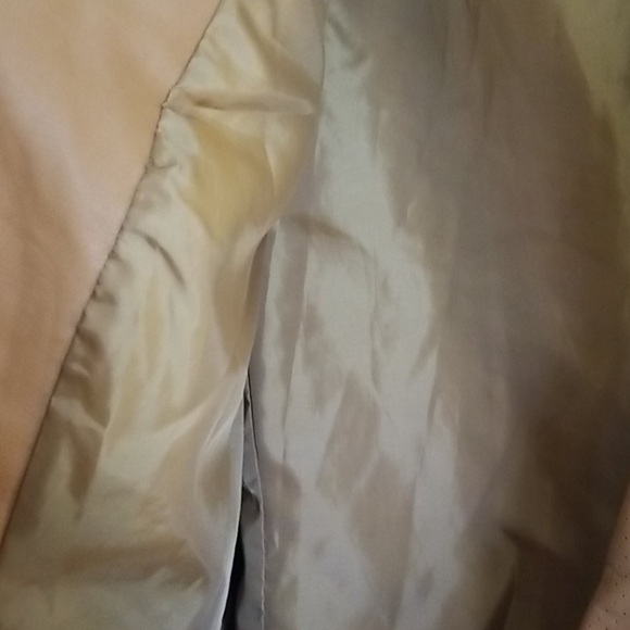 EUC Kate & Mallory Convertible Cognac Leather Vest Moto Jacket Perforated Detail - Picture 12 of 15